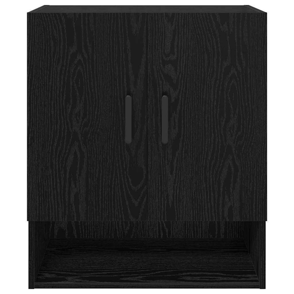 Wandkast Zwart Eiken 60 x 31 x 70 cm Bewerkt hout is nu te koop bij PeponiXL, paradijselijk wonen!