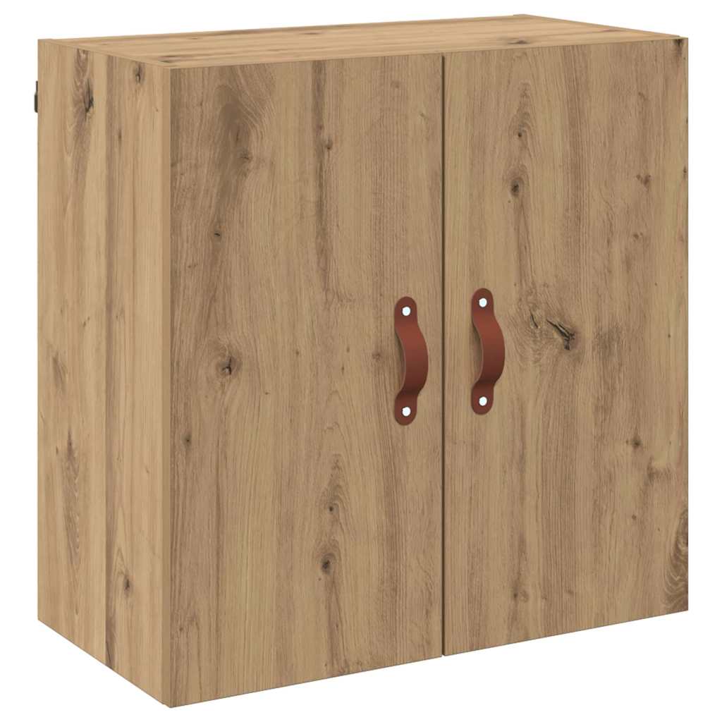 Wandkast artisanaal eikenkleurig 60 x 31 x 60 cm Bewerkt hout is nu te koop bij PeponiXL, paradijselijk wonen!