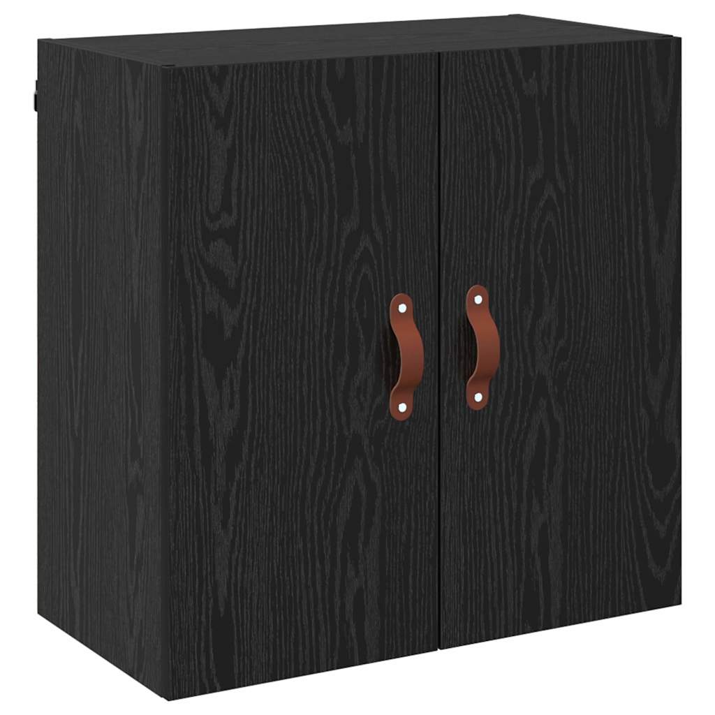 Wandkast Zwart eiken 60 x 31 x 60 cm Bewerkt hout is nu te koop bij PeponiXL, paradijselijk wonen!