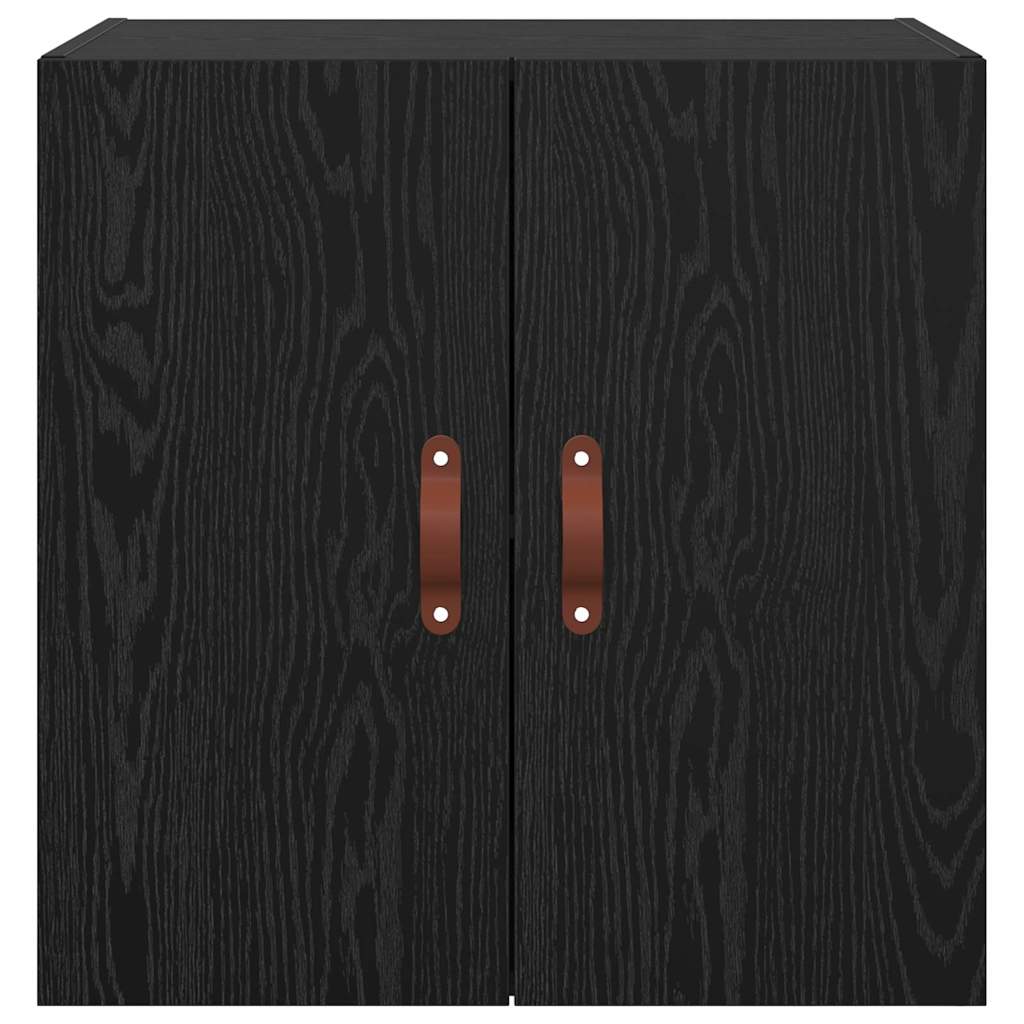 Wandkast Zwart eiken 60 x 31 x 60 cm Bewerkt hout is nu te koop bij PeponiXL, paradijselijk wonen!
