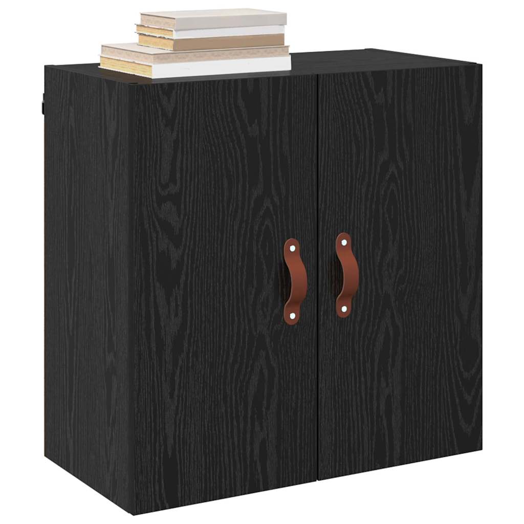 Wandkast Zwart eiken 60 x 31 x 60 cm Bewerkt hout is nu te koop bij PeponiXL, paradijselijk wonen!