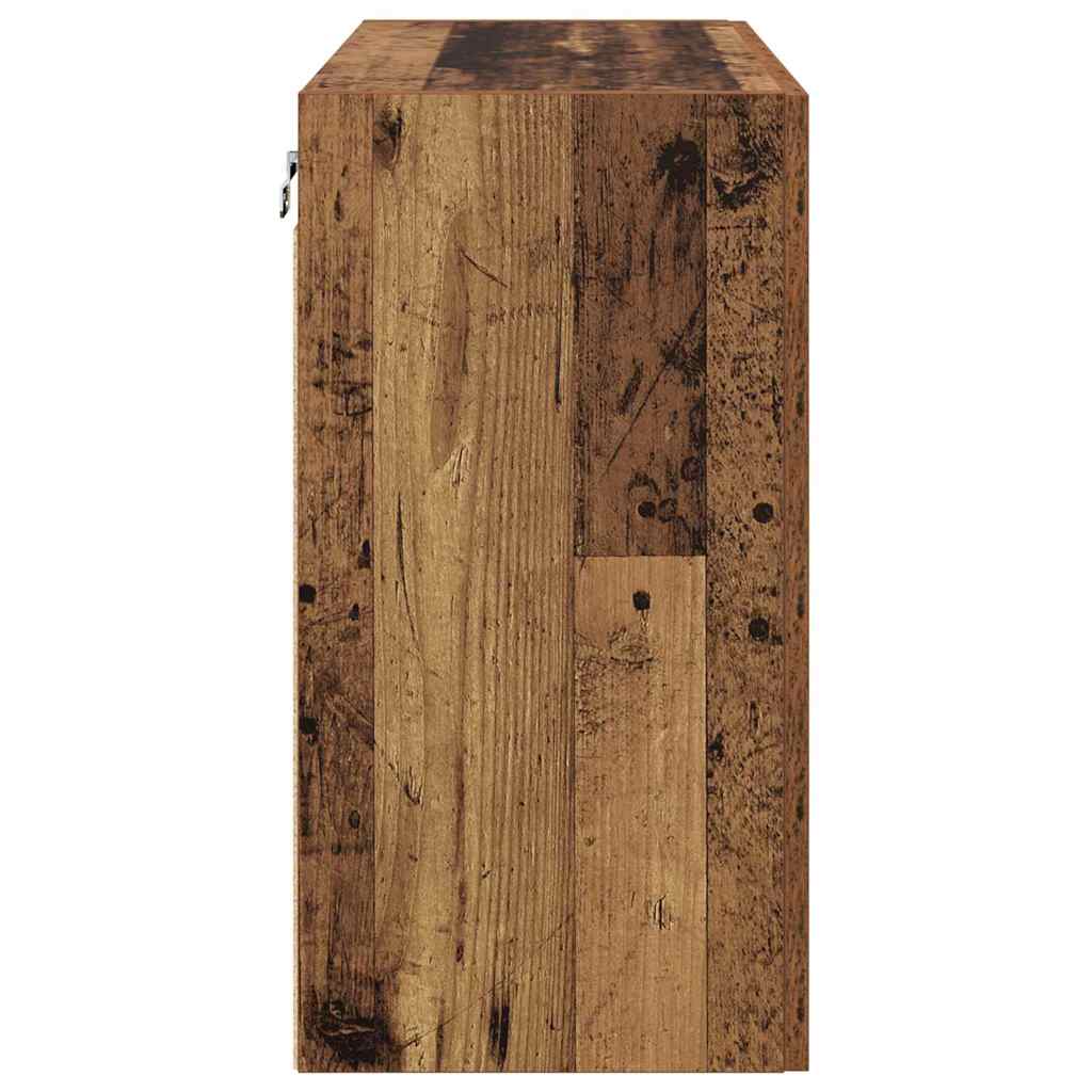 Wandkast Wandgemonteerd Oudhout 60 x 31 x 60 cm Bewerkt hout is nu te koop bij PeponiXL, paradijselijk wonen!