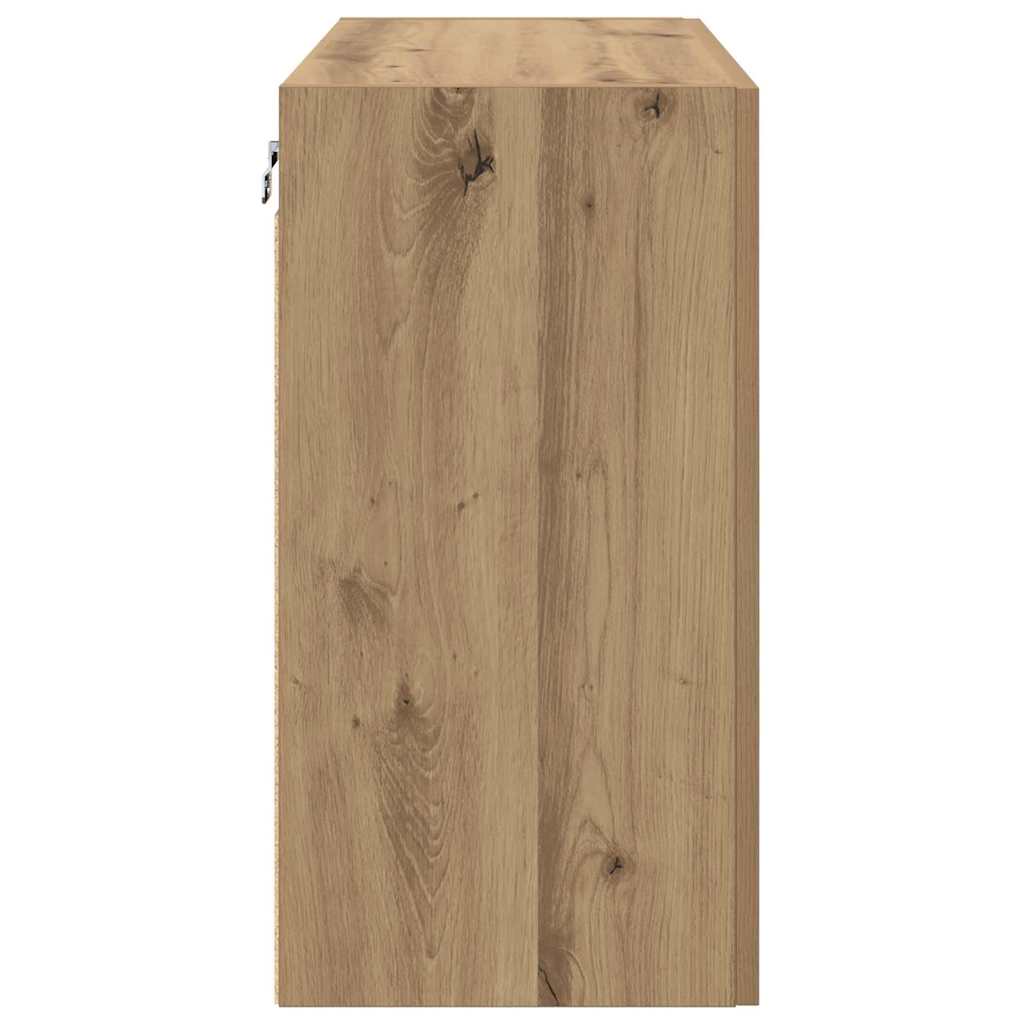 Wandkast Artisan Eiken 60 x 31 x 60 cm Bewerkt hout is nu te koop bij PeponiXL, paradijselijk wonen!