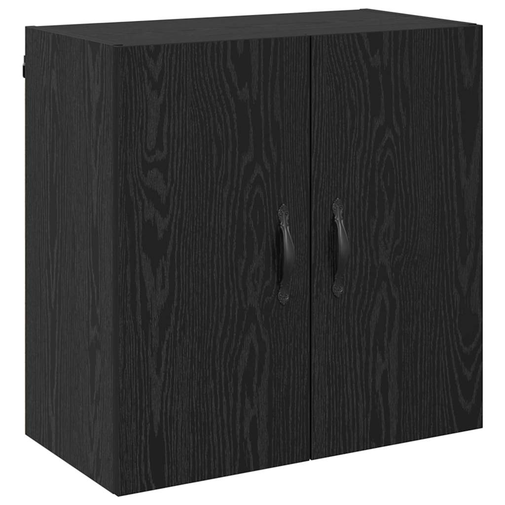 Wandkast Zwart Eiken 60 x 31 x 60 cm Bewerkt hout is nu te koop bij PeponiXL, paradijselijk wonen!