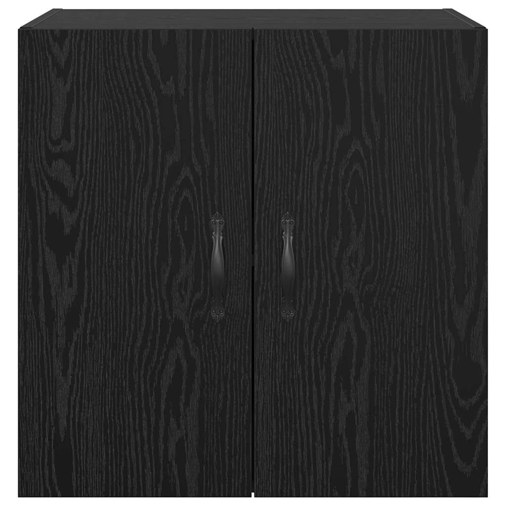 Wandkast Zwart Eiken 60 x 31 x 60 cm Bewerkt hout is nu te koop bij PeponiXL, paradijselijk wonen!