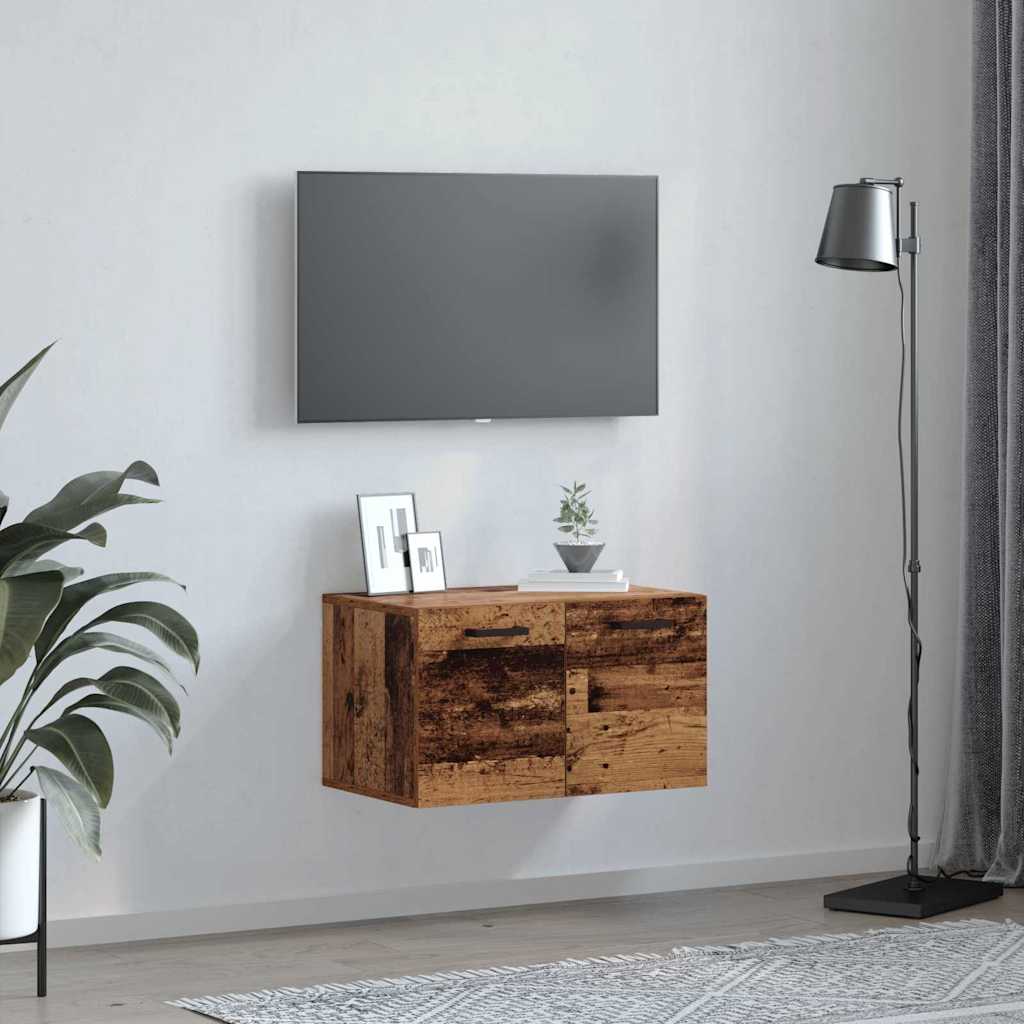Wandkast Wandgemonteerd Oudhout 60 x 36,5 x 35 cm Bewerkt hout is nu te koop bij PeponiXL, paradijselijk wonen!