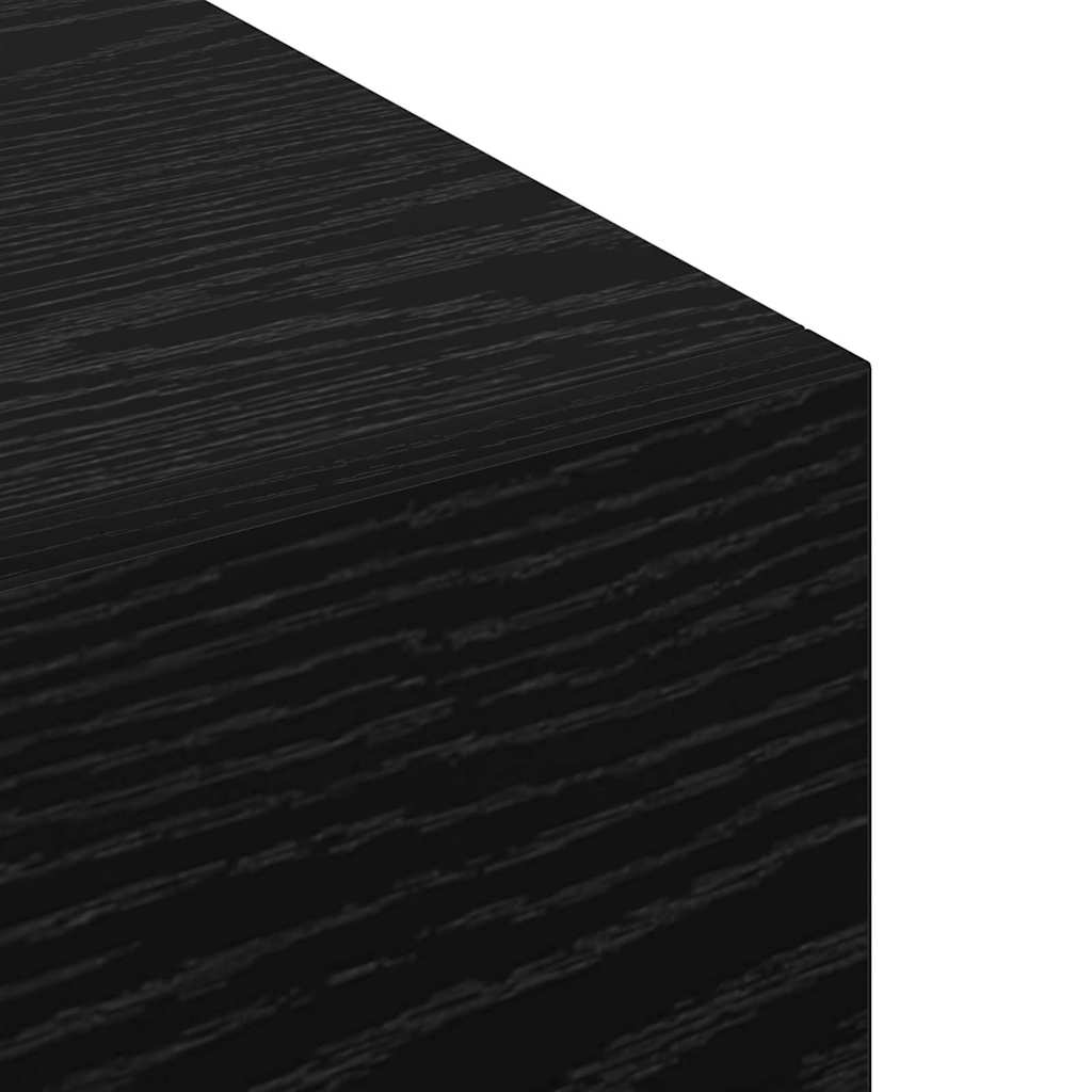 Wandkast Zwart Eiken 60 x 36,5 x 35 cm Bewerkt hout is nu te koop bij PeponiXL, paradijselijk wonen!
