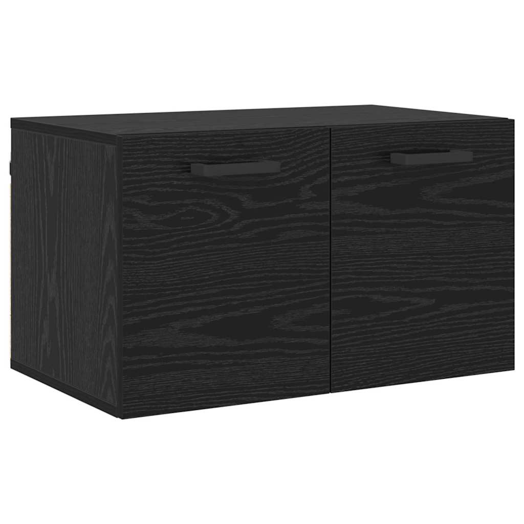 Wandkast Zwart Eiken 60 x 36,5 x 35 cm Bewerkt hout is nu te koop bij PeponiXL, paradijselijk wonen!