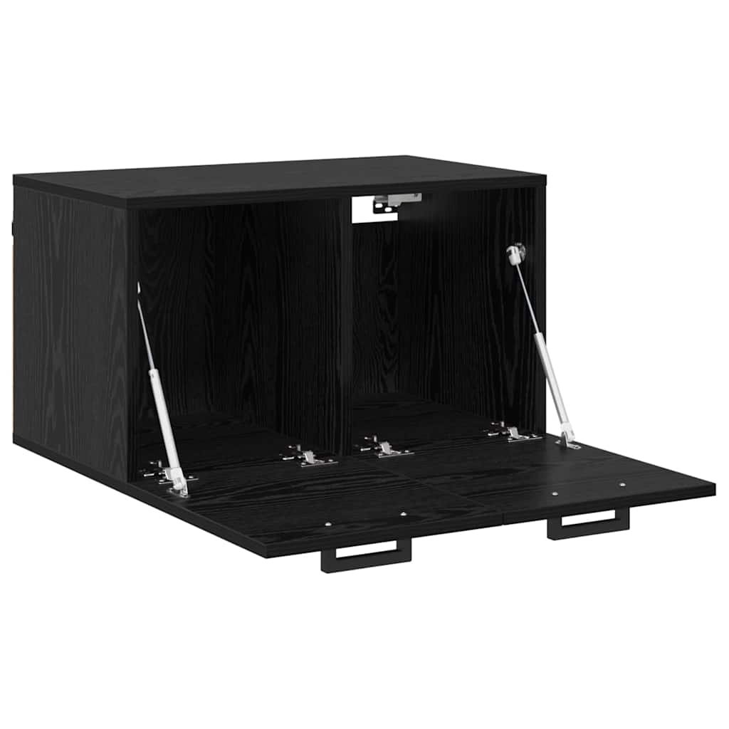 Wandkast Zwart Eiken 60 x 36,5 x 35 cm Bewerkt hout is nu te koop bij PeponiXL, paradijselijk wonen!