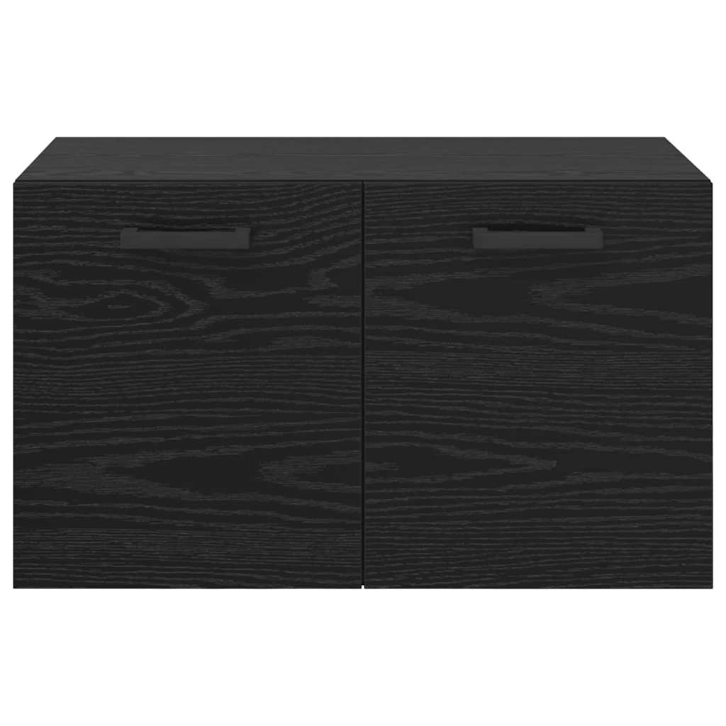 Wandkast Zwart Eiken 60 x 36,5 x 35 cm Bewerkt hout is nu te koop bij PeponiXL, paradijselijk wonen!