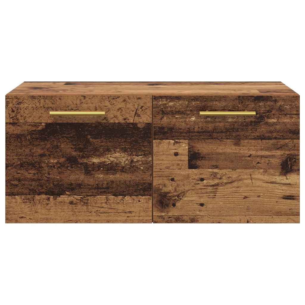 Wandkast Wandgemonteerd Oud hout 80 x 36.5 x 35 cm Bewerkt hout is nu te koop bij PeponiXL, paradijselijk wonen!