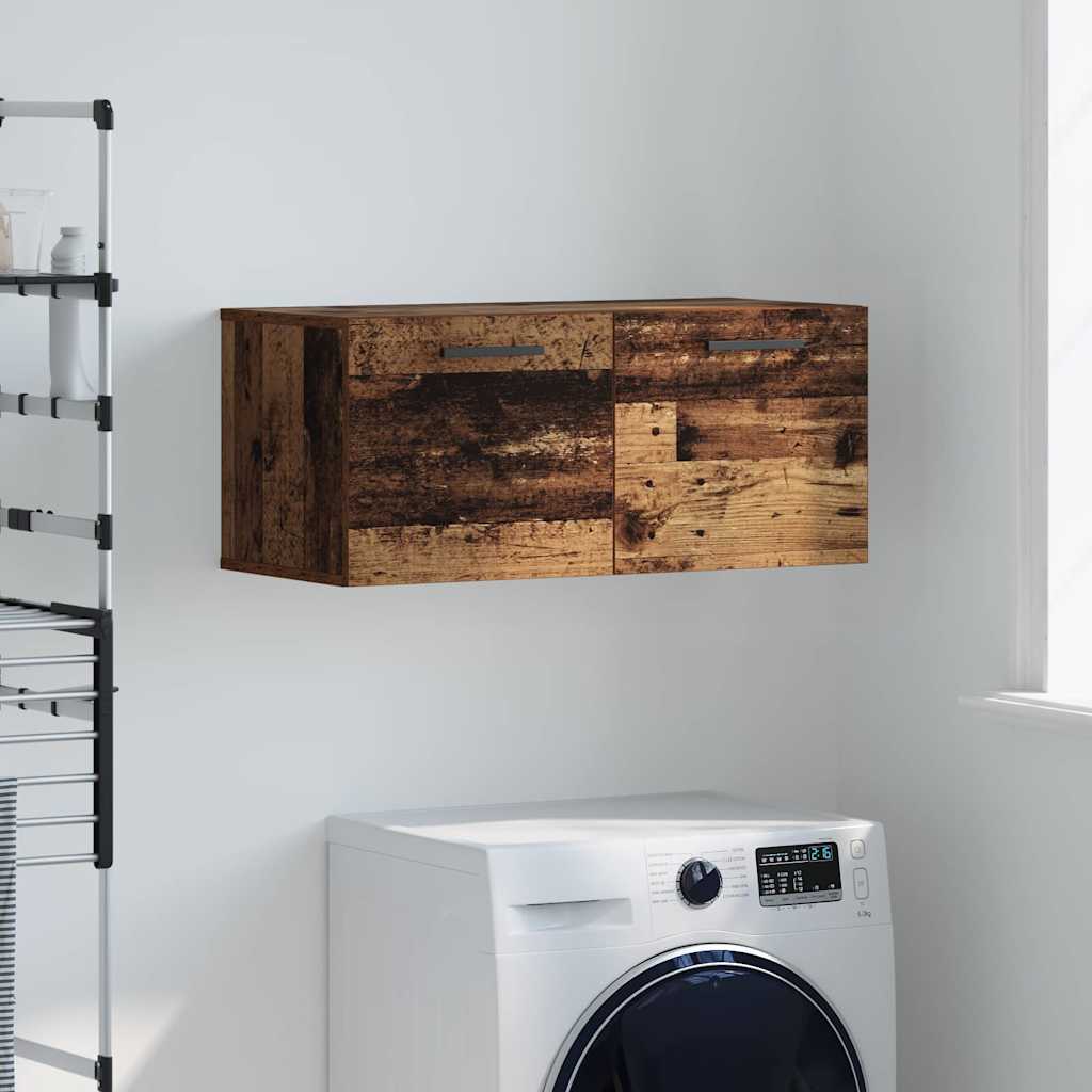 Wandkast Wandgemonteerd Oud hout 80 x 36.5 x 35 cm Bewerkt hout is nu te koop bij PeponiXL, paradijselijk wonen!