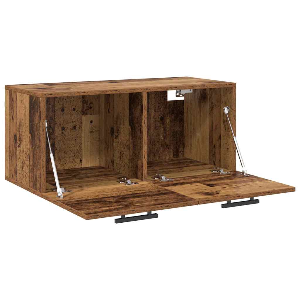 Wandkast Wandgemonteerd Oud hout 80 x 36.5 x 35 cm Bewerkt hout is nu te koop bij PeponiXL, paradijselijk wonen!
