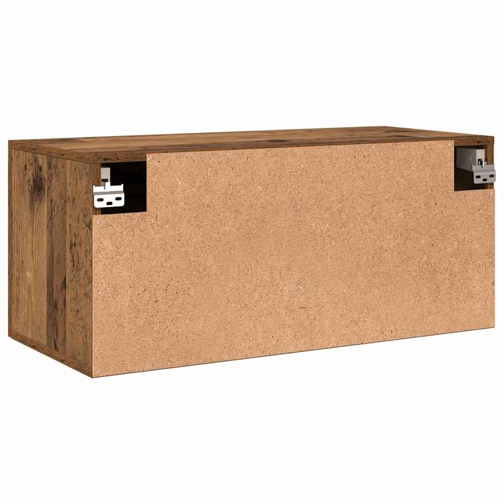 Wandkast Wandgemonteerd Oud hout 80 x 36.5 x 35 cm Bewerkt hout is nu te koop bij PeponiXL, paradijselijk wonen!