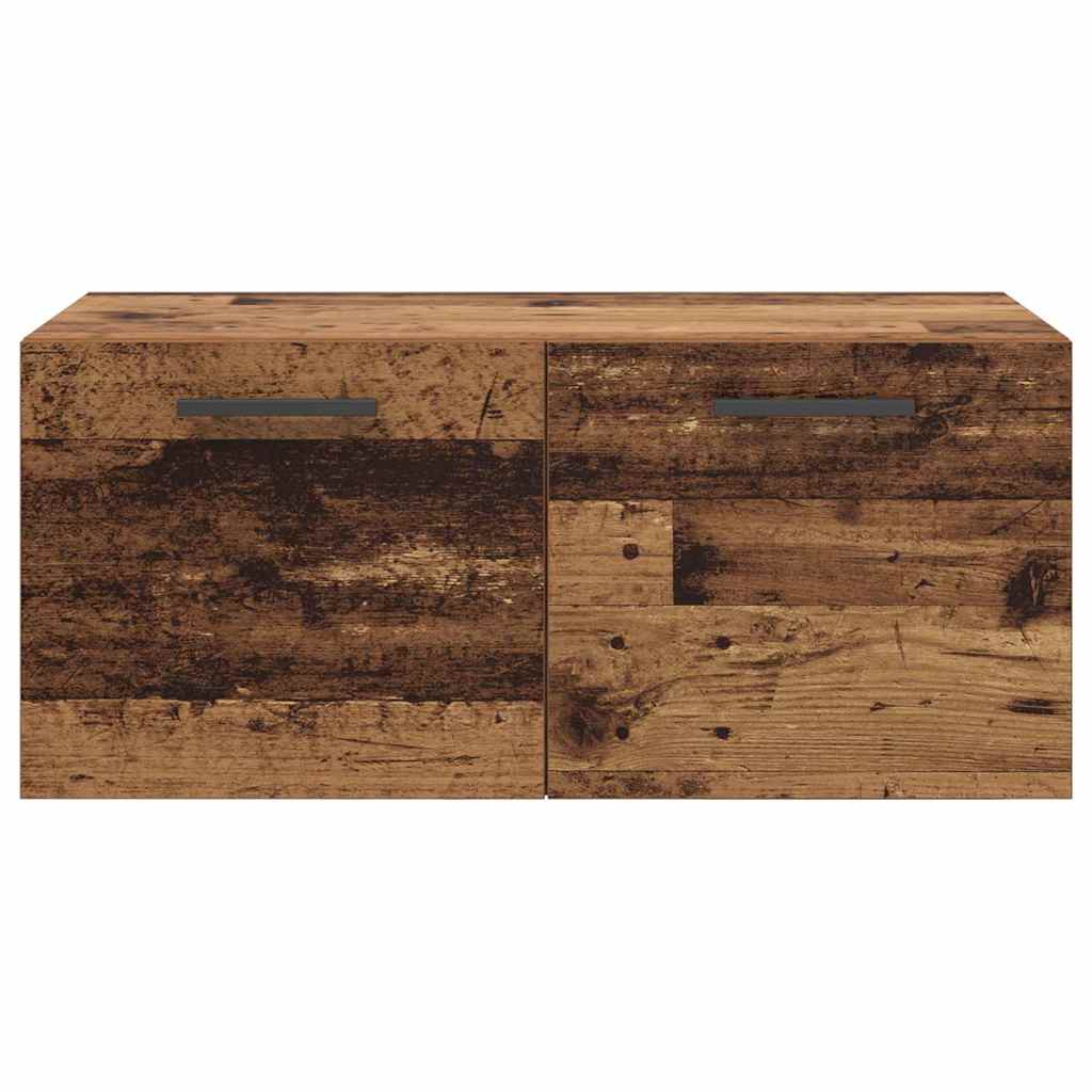 Wandkast Wandgemonteerd Oud hout 80 x 36.5 x 35 cm Bewerkt hout is nu te koop bij PeponiXL, paradijselijk wonen!