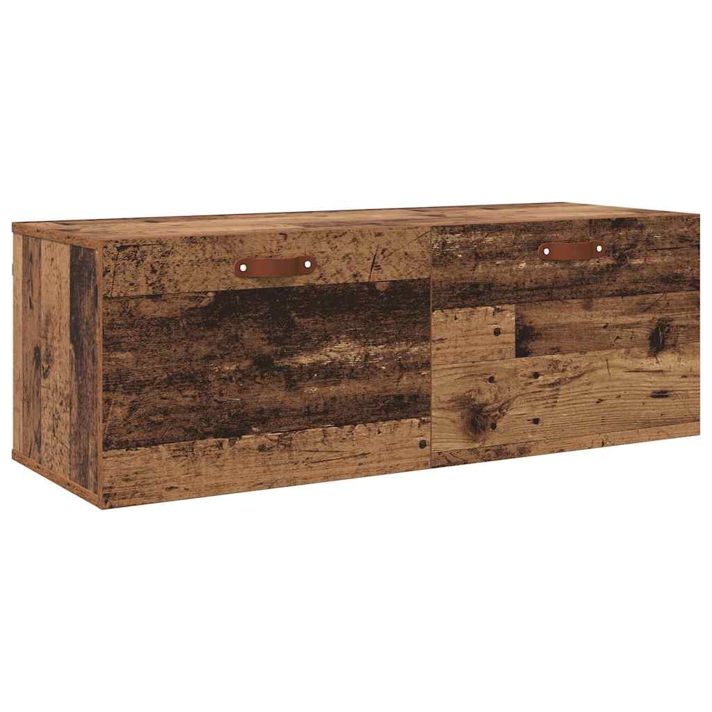 Wandkast Wandgemonteerd Oudhout 100 x 36,5 x 35 cm Bewerkt hout is nu te koop bij PeponiXL, paradijselijk wonen!