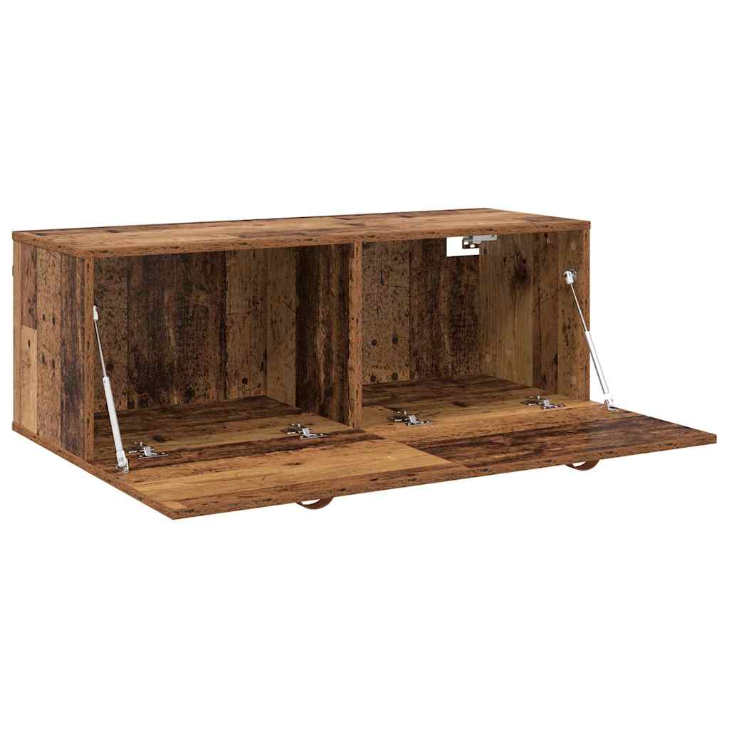 Wandkast Wandgemonteerd Oudhout 100 x 36,5 x 35 cm Bewerkt hout is nu te koop bij PeponiXL, paradijselijk wonen!