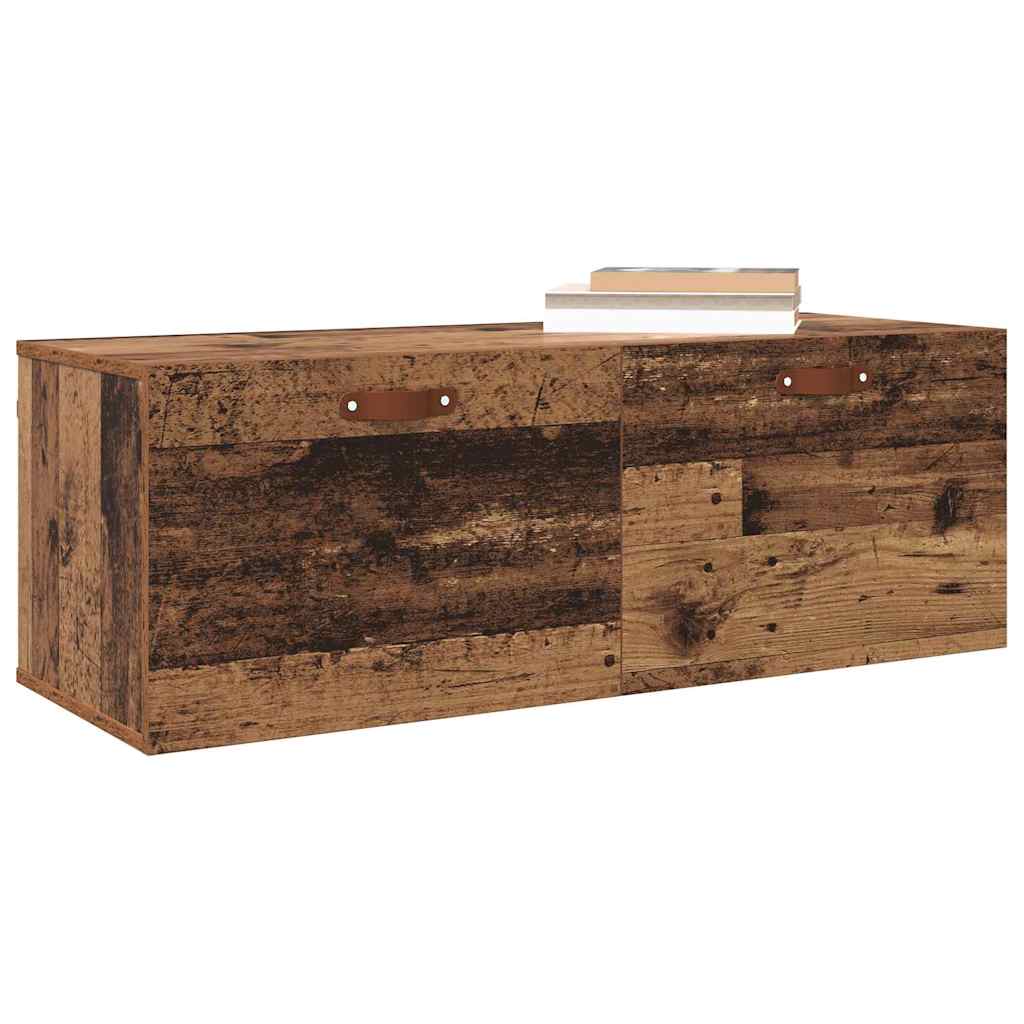 Wandkast Wandgemonteerd Oudhout 100 x 36,5 x 35 cm Bewerkt hout is nu te koop bij PeponiXL, paradijselijk wonen!