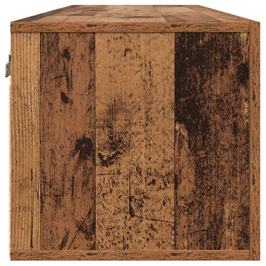 Wandkast Wandgemonteerd Oudhout 100 x 36,5 x 35 cm Bewerkt hout is nu te koop bij PeponiXL, paradijselijk wonen!
