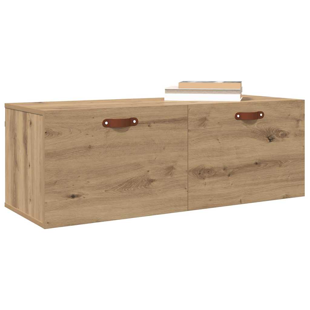 Wandkast Artisan Eiken 100 x 36,5 x 35 cm Bewerkt hout is nu te koop bij PeponiXL, paradijselijk wonen!