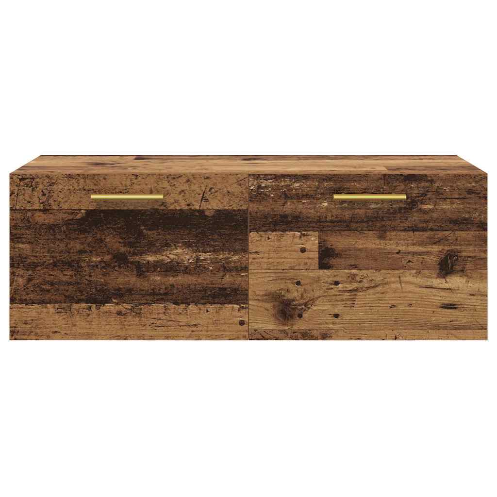 Wandkast Oud hout 100 x 36.5 x 35 cm Bewerkt hout is nu te koop bij PeponiXL, paradijselijk wonen!