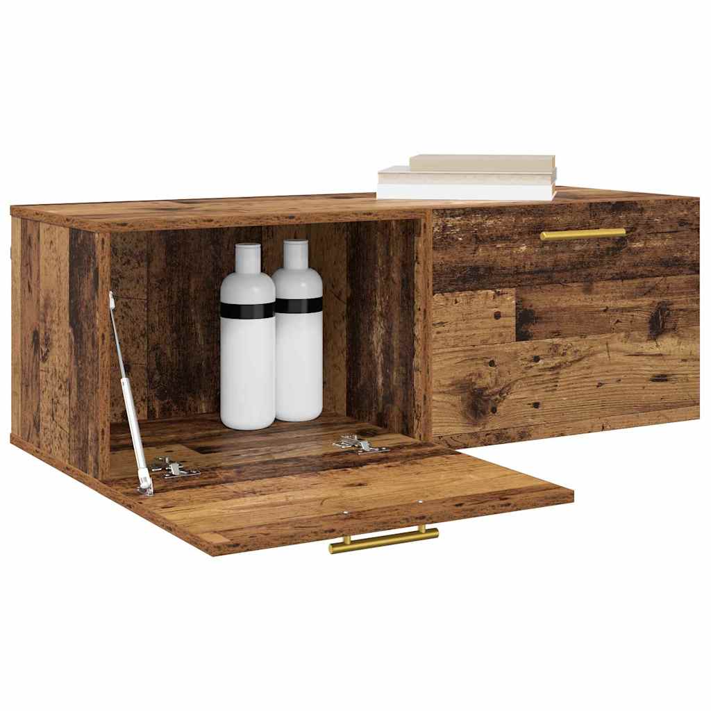 Wandkast Oud hout 100 x 36.5 x 35 cm Bewerkt hout is nu te koop bij PeponiXL, paradijselijk wonen!