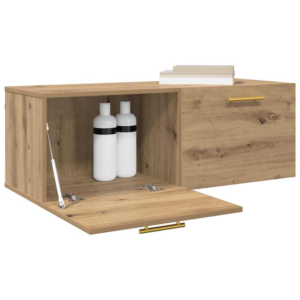 Wandkast artisanaal eikenkleurig 100 x 36.5 x 35 cm is nu te koop bij PeponiXL, paradijselijk wonen!