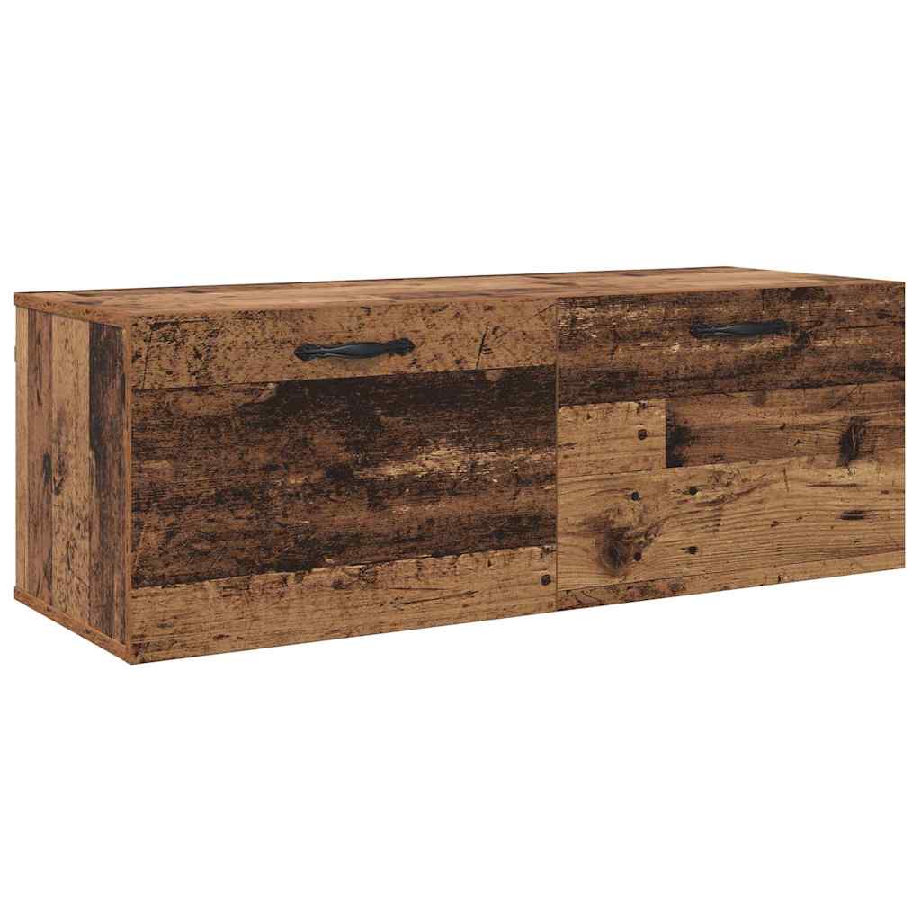 Wandkast Wandgemonteerd Oudhout 100 x 36,5 x 35 cm Bewerkt hout is nu te koop bij PeponiXL, paradijselijk wonen!