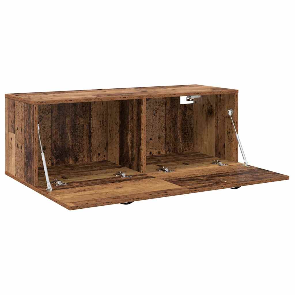 Wandkast Wandgemonteerd Oudhout 100 x 36,5 x 35 cm Bewerkt hout is nu te koop bij PeponiXL, paradijselijk wonen!