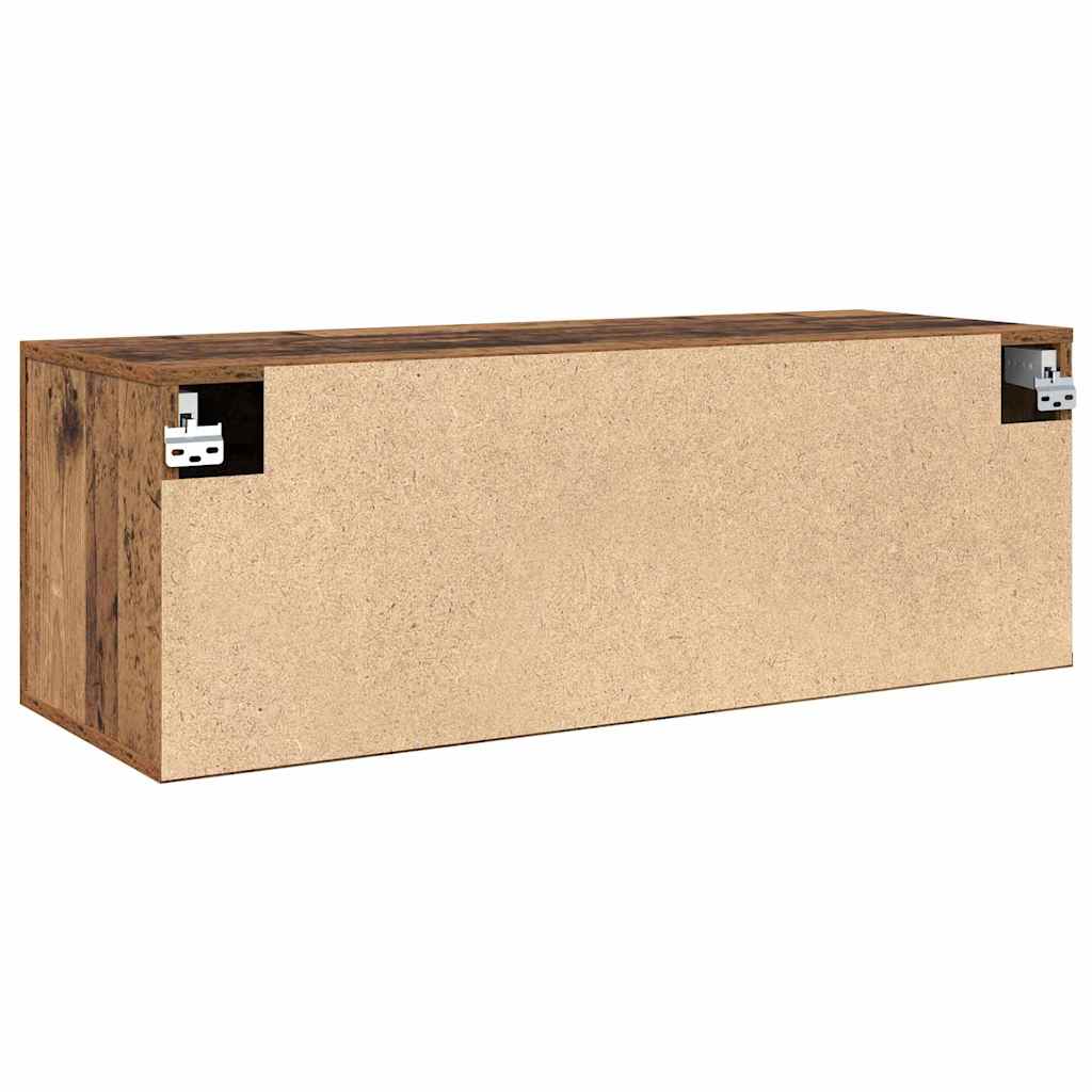 Wandkast Wandgemonteerd Oudhout 100 x 36,5 x 35 cm Bewerkt hout is nu te koop bij PeponiXL, paradijselijk wonen!