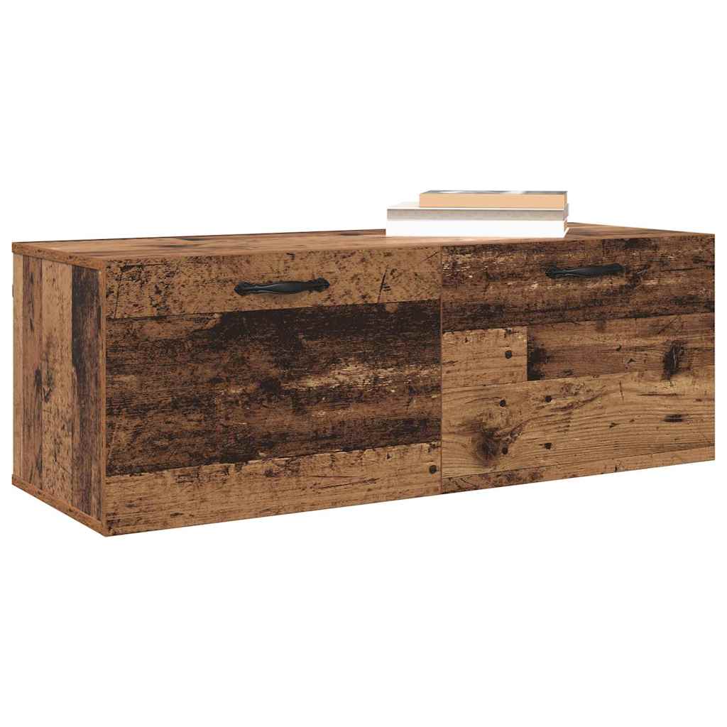 Wandkast Wandgemonteerd Oudhout 100 x 36,5 x 35 cm Bewerkt hout is nu te koop bij PeponiXL, paradijselijk wonen!