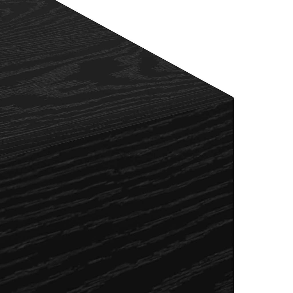 Wandkast Zwart Eiken 100 x 36,5 x 35 cm Bewerkt hout is nu te koop bij PeponiXL, paradijselijk wonen!