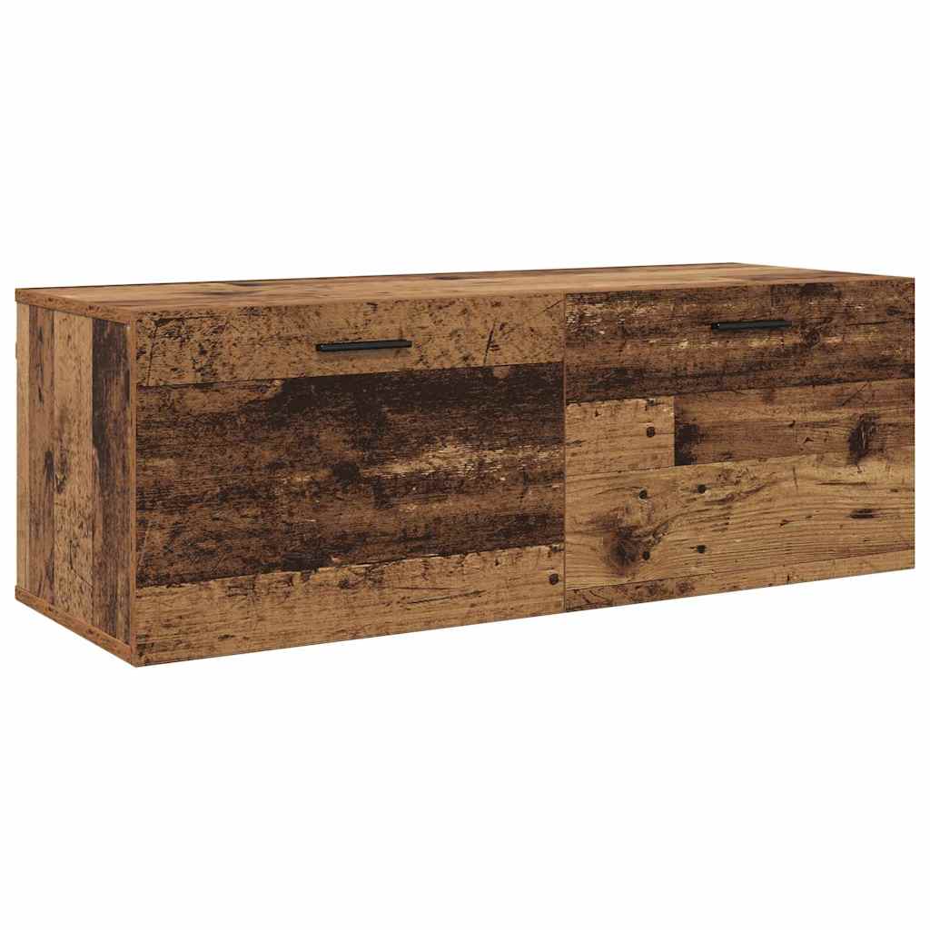 Wandkast Wandgemonteerd Oudhout 100 x 36,5 x 35 cm Bewerkt hout is nu te koop bij PeponiXL, paradijselijk wonen!