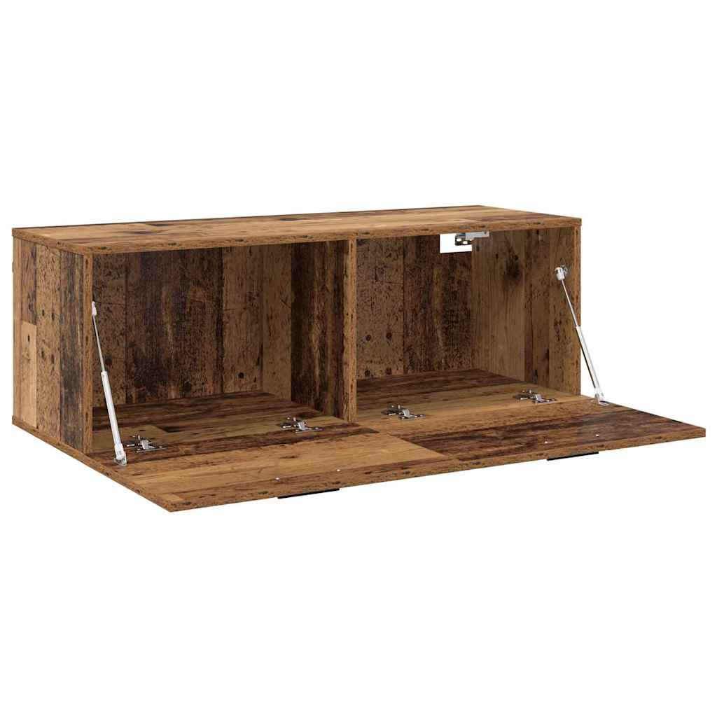 Wandkast Wandgemonteerd Oudhout 100 x 36,5 x 35 cm Bewerkt hout is nu te koop bij PeponiXL, paradijselijk wonen!