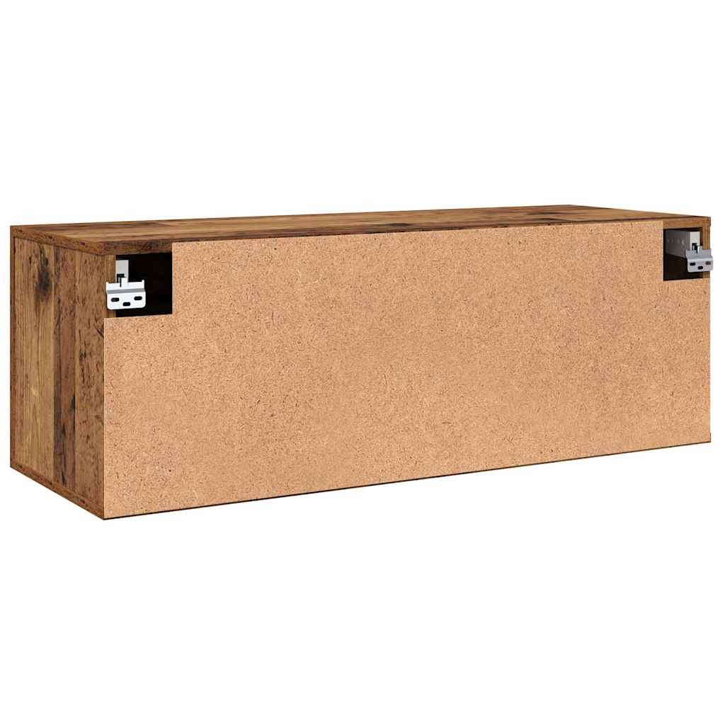 Wandkast Wandgemonteerd Oudhout 100 x 36,5 x 35 cm Bewerkt hout is nu te koop bij PeponiXL, paradijselijk wonen!