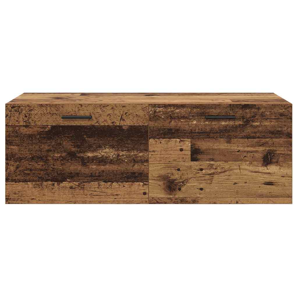 Wandkast Wandgemonteerd Oudhout 100 x 36,5 x 35 cm Bewerkt hout is nu te koop bij PeponiXL, paradijselijk wonen!