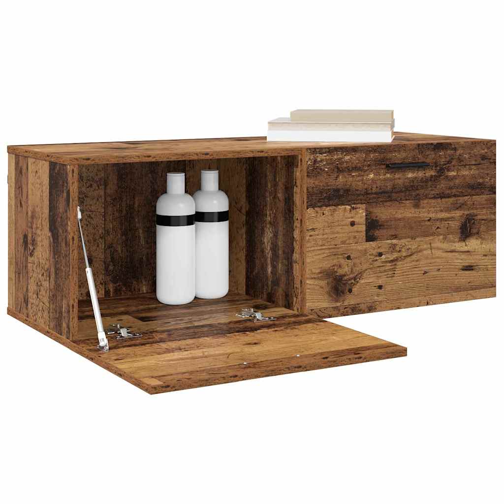 Wandkast Wandgemonteerd Oudhout 100 x 36,5 x 35 cm Bewerkt hout is nu te koop bij PeponiXL, paradijselijk wonen!