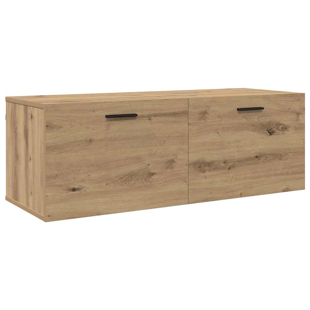 Wandkast Artisan Eiken 100 x 36,5 x 35 cm Bewerkt hout is nu te koop bij PeponiXL, paradijselijk wonen!