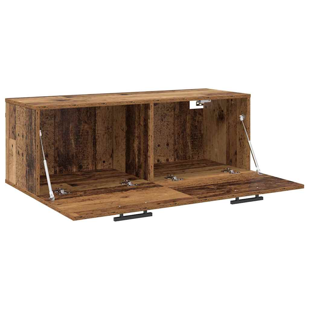 Wandkast Oud hout 100 x 36.5 x 35 cm Bewerkt hout is nu te koop bij PeponiXL, paradijselijk wonen!