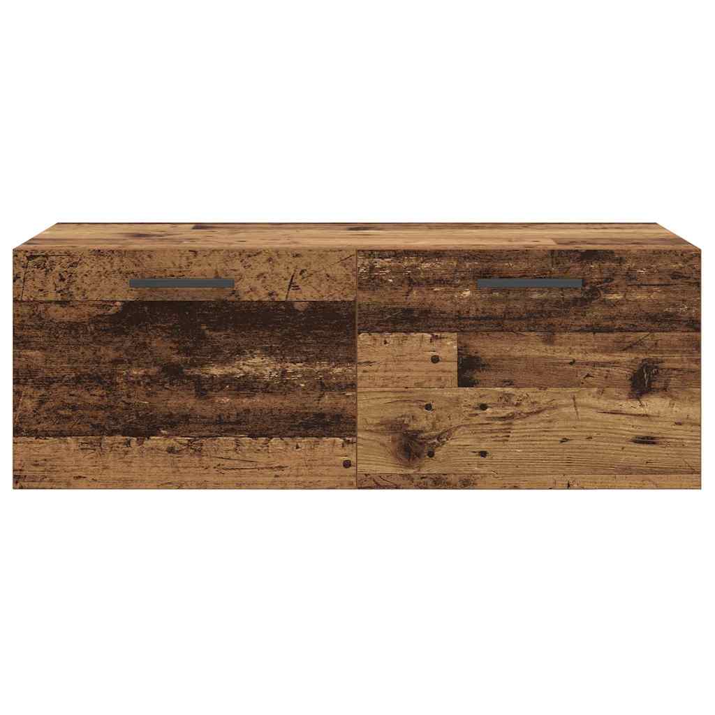 Wandkast Oud hout 100 x 36.5 x 35 cm Bewerkt hout is nu te koop bij PeponiXL, paradijselijk wonen!
