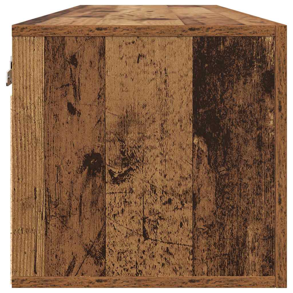 Wandkast Oud hout 100 x 36.5 x 35 cm Bewerkt hout is nu te koop bij PeponiXL, paradijselijk wonen!