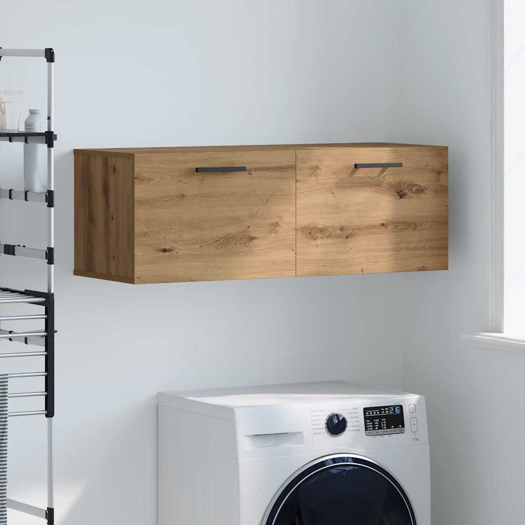 Wandkast artisanaal eikenkleurig 100 x 36.5 x 35 cm is nu te koop bij PeponiXL, paradijselijk wonen!