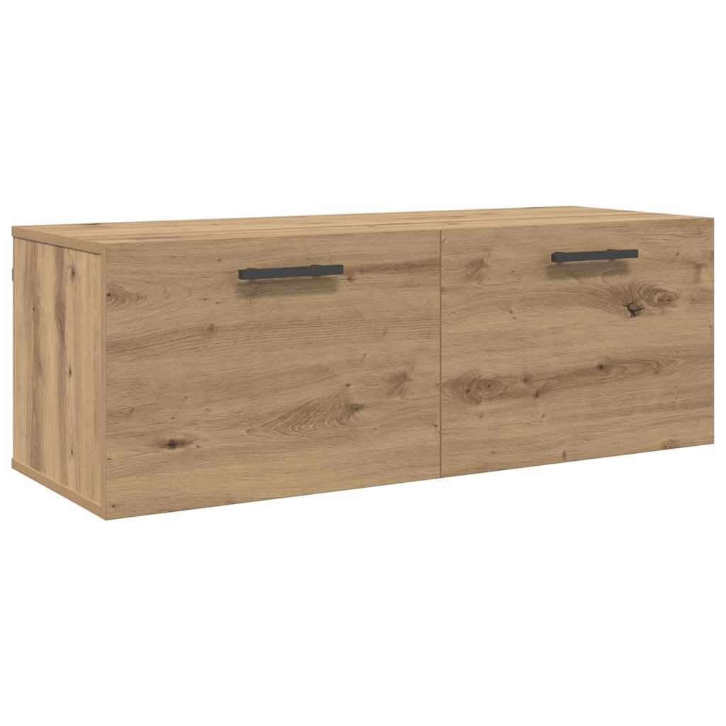 Wandkast artisanaal eikenkleurig 100 x 36.5 x 35 cm is nu te koop bij PeponiXL, paradijselijk wonen!