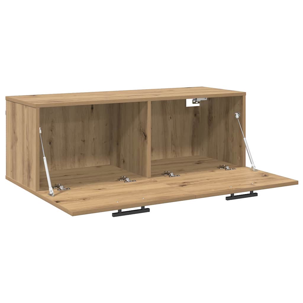 Wandkast artisanaal eikenkleurig 100 x 36.5 x 35 cm is nu te koop bij PeponiXL, paradijselijk wonen!