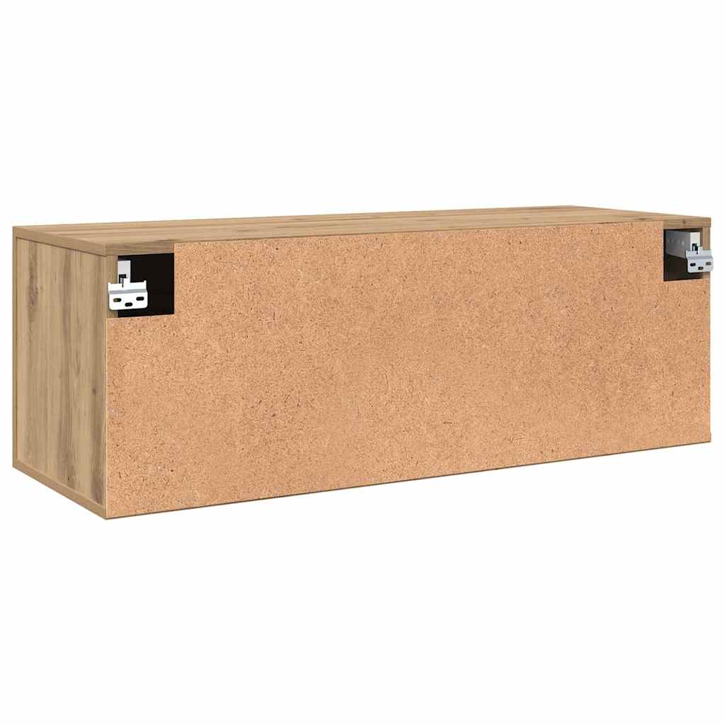 Wandkast artisanaal eikenkleurig 100 x 36.5 x 35 cm is nu te koop bij PeponiXL, paradijselijk wonen!