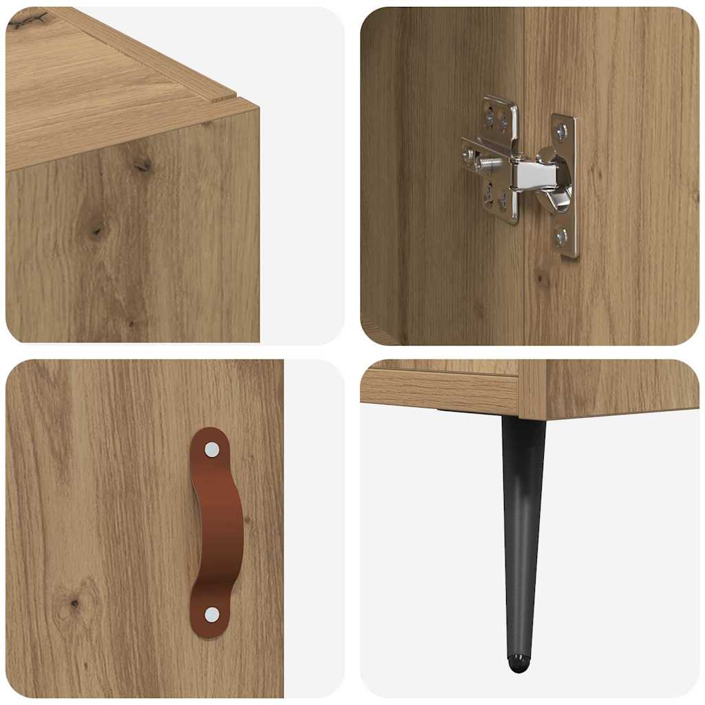 Dressoir Artisan Eiken 89,5 x 34 x 80 cm Bewerkt hout is nu te koop bij PeponiXL, paradijselijk wonen!