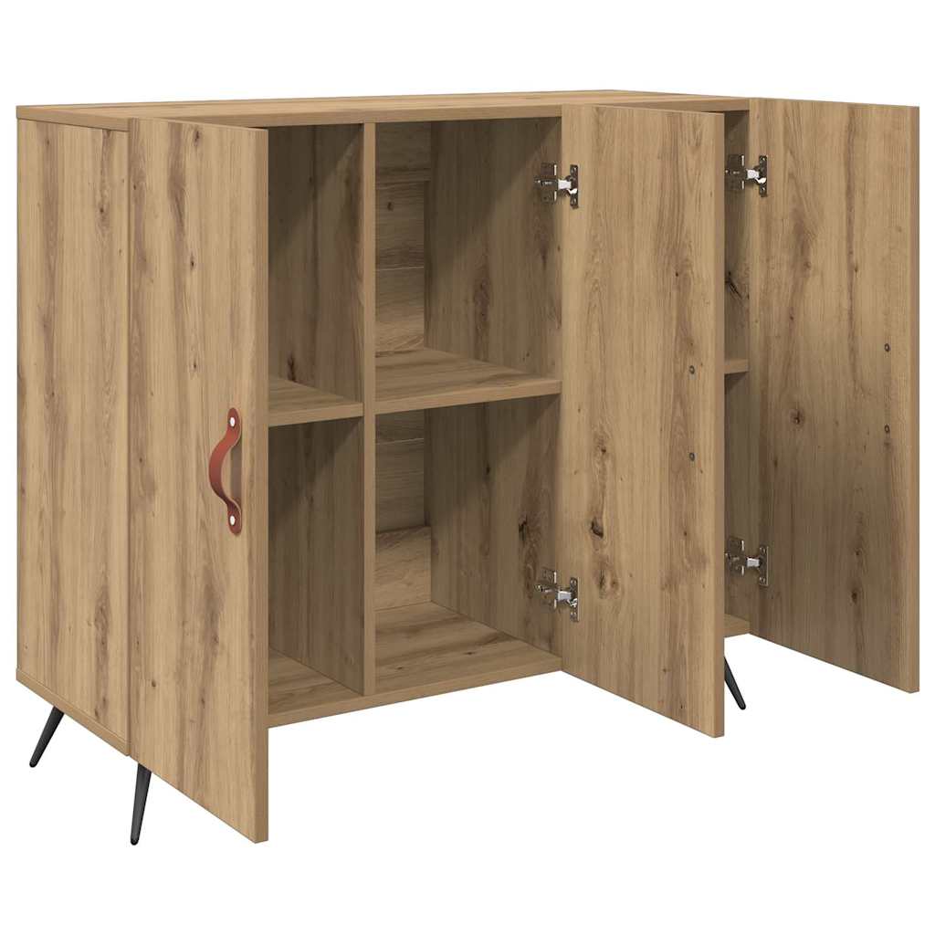 Dressoir Artisan Eiken 89,5 x 34 x 80 cm Bewerkt hout is nu te koop bij PeponiXL, paradijselijk wonen!