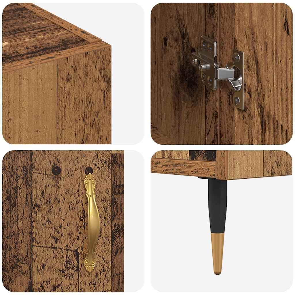 Dressoir Oudhout 90 x 34 x 80 cm Bewerkt hout is nu te koop bij PeponiXL, paradijselijk wonen!