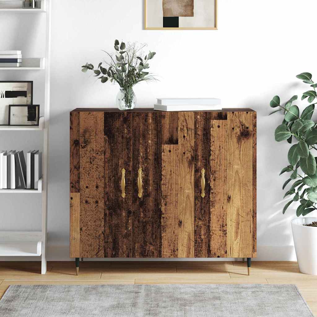 Dressoir Oudhout 90 x 34 x 80 cm Bewerkt hout is nu te koop bij PeponiXL, paradijselijk wonen!