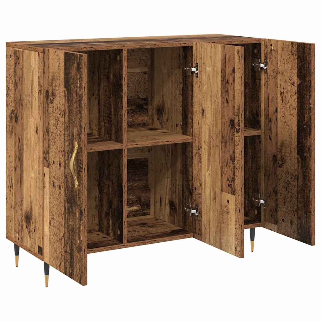 Dressoir Oudhout 90 x 34 x 80 cm Bewerkt hout is nu te koop bij PeponiXL, paradijselijk wonen!